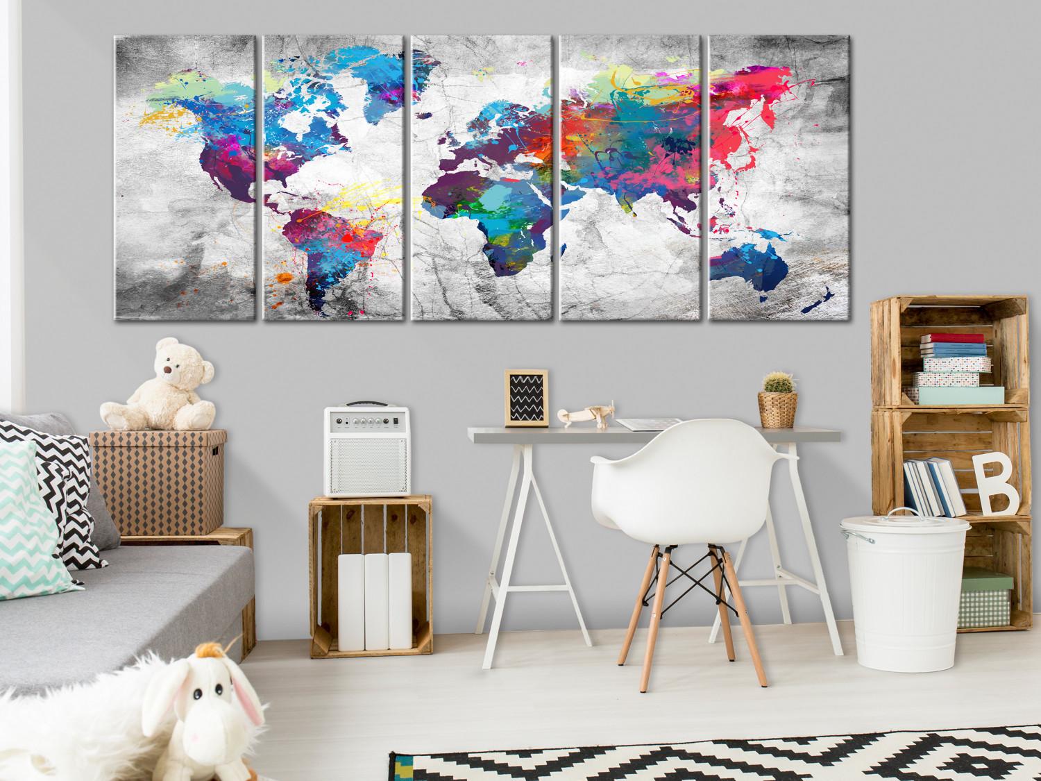 Cuadro moderno World Map: Spilt Paint