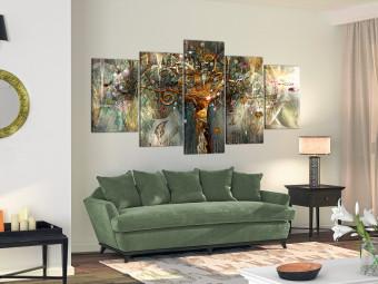 Cuadro moderno Árbol eternidad (5 piezas) - abstracción colorida decorada
