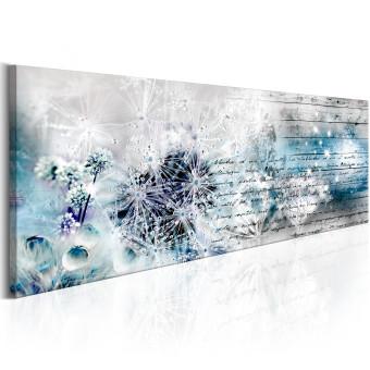 Cuadro Cubierto de hielo (1 pieza) - abstracción invernal con tema vegetal
