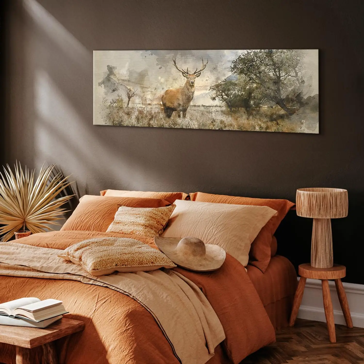 Bosque Ciervo Pinturas Decoración Animal Lienzo Arte De La Pared