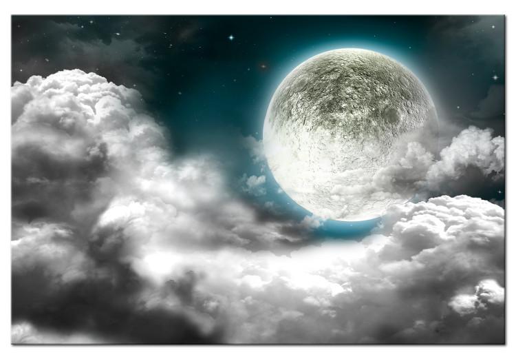 Globo plateado (1 pieza) - nubes densas y cielo con Luna llena