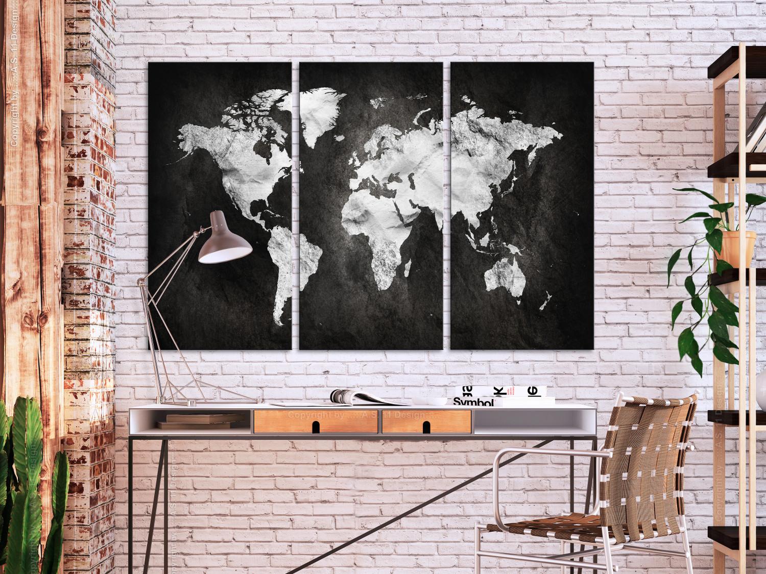 Cuadro decorativo Dark World Map