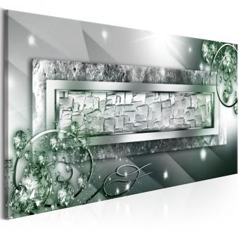 Cuadro decorativo Glass and Crystals (1-part) Wide Green