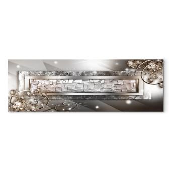 Cuadro moderno Glass and Crystals (1-part) Narrow Beige