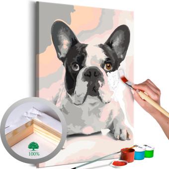 Cuadro numerado para pintar Bulldog francés