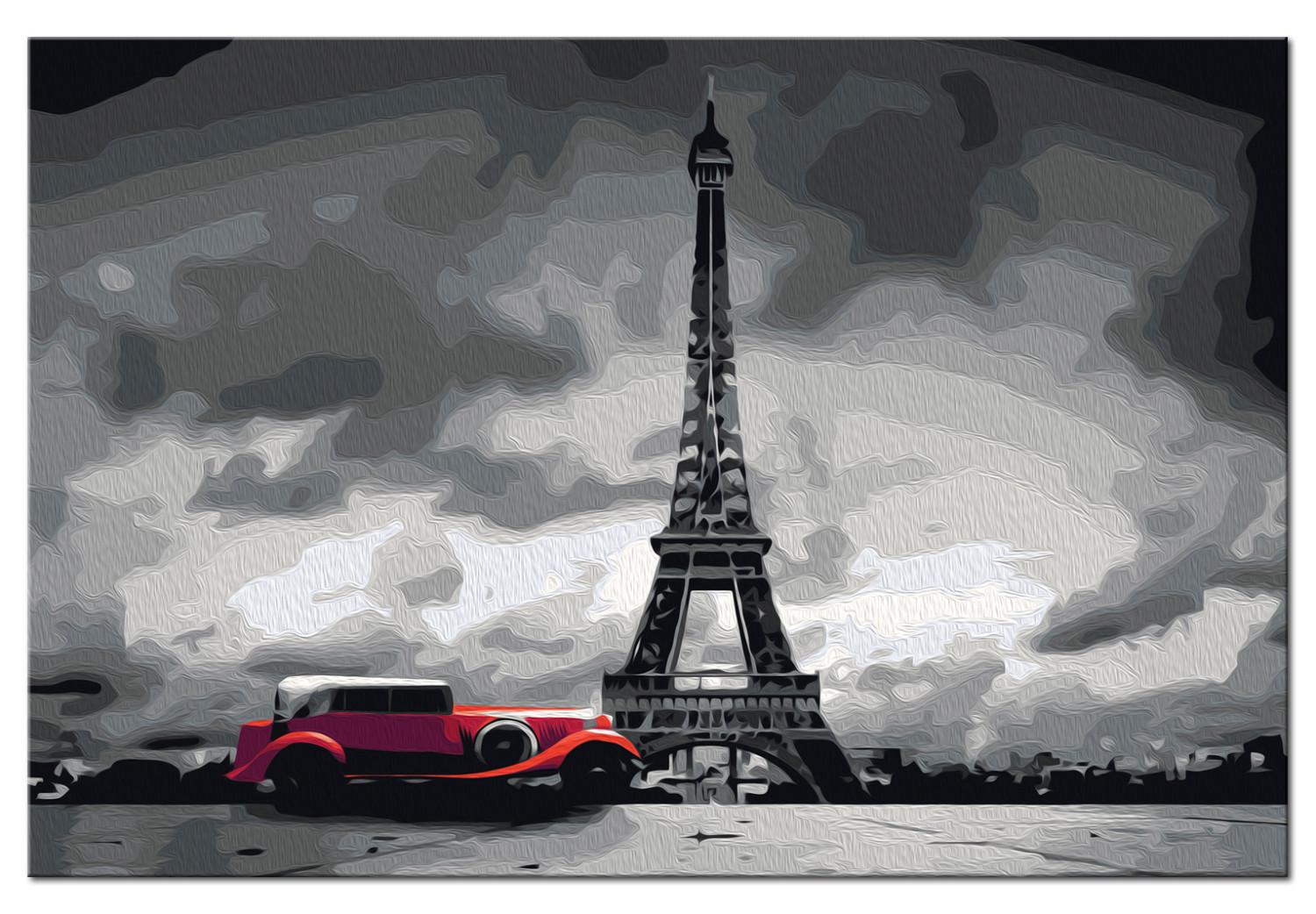 Cuadro para pintar con números París (limusina roja)