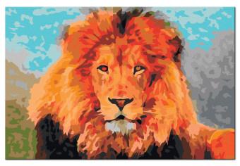 Cuadro numerado para pintar Rey león
