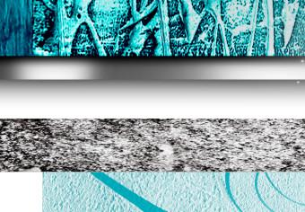 Cuadro moderno Turquoise blizzard (5 Parts) Wide