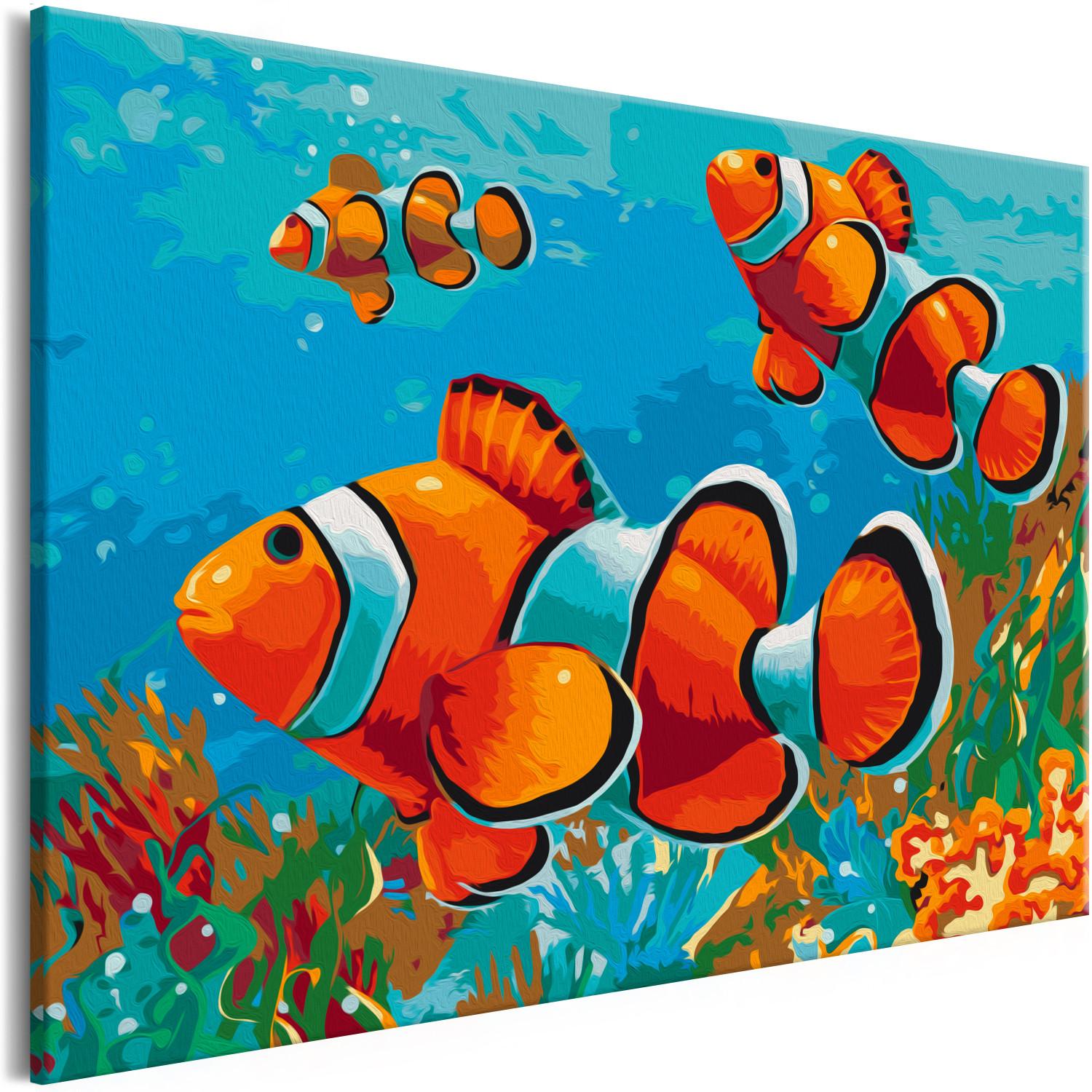 Cuadro para pintar con números Gold Fishes