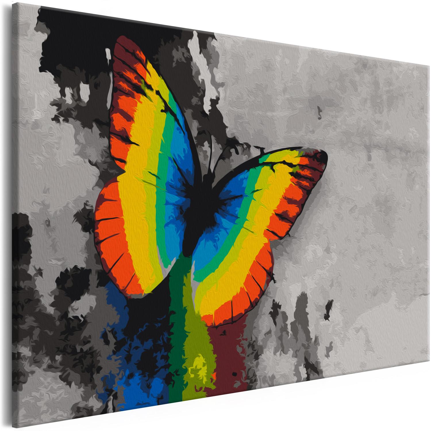 Cuadro numerado para pintar Colourful Butterfly