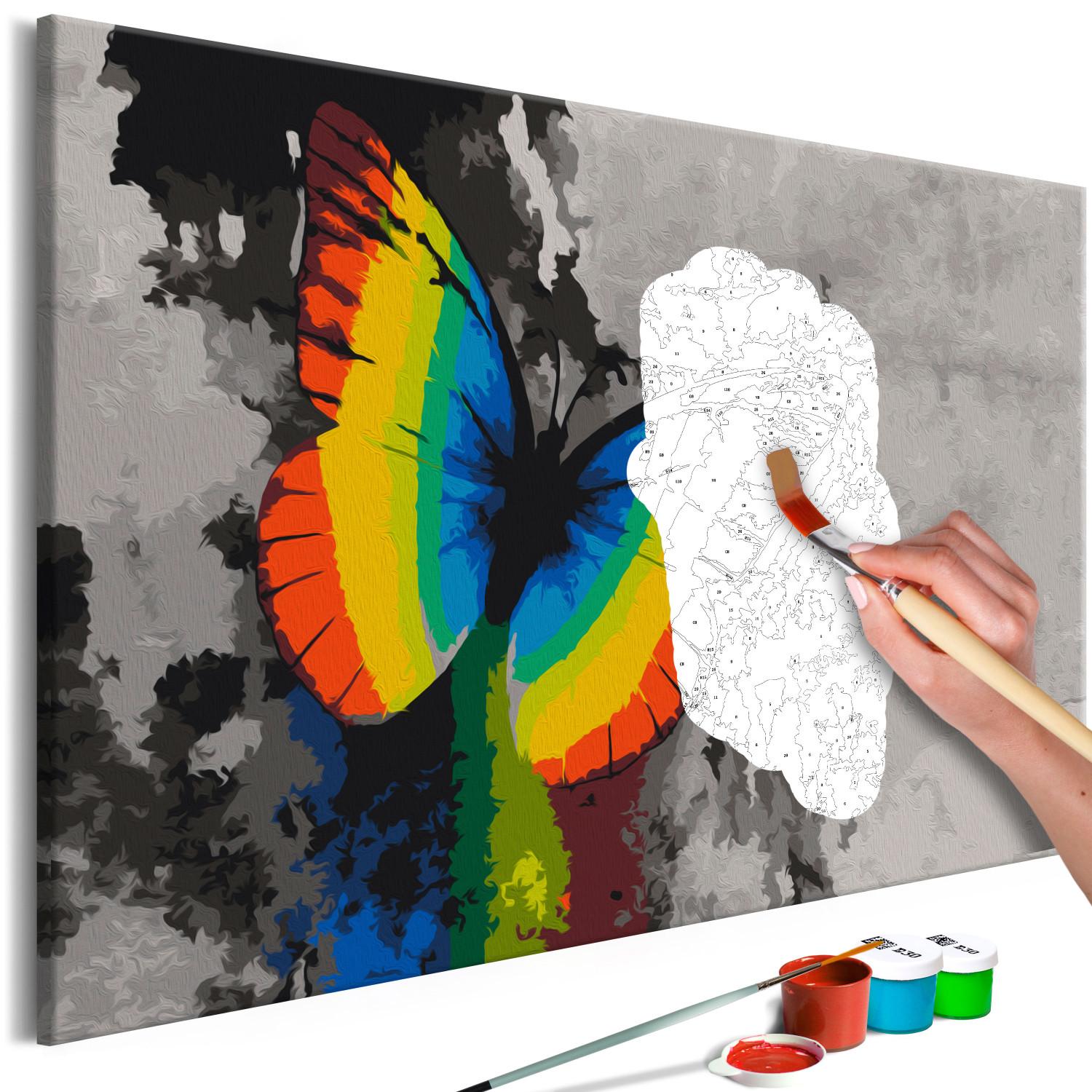 Cuadro numerado para pintar Colourful Butterfly