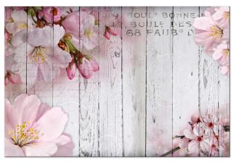 Cuadro moderno Flowers on Boards (1 Part) Wide