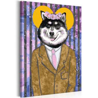 Cuadro para pintar por números Dog in Suit