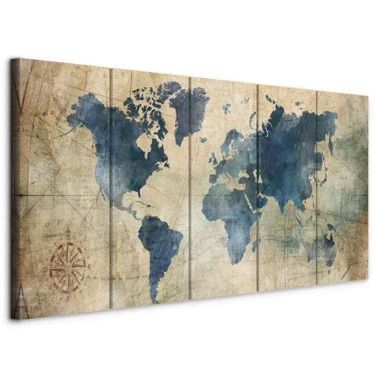Mapa retro (5 peças) - diseño retro del mundo