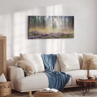 Cuadro Pradera púrpura (1-pieza) - bosque y flores primaverales