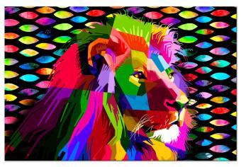 Cuadro moderno Rainbow Lion (1 Part) Wide