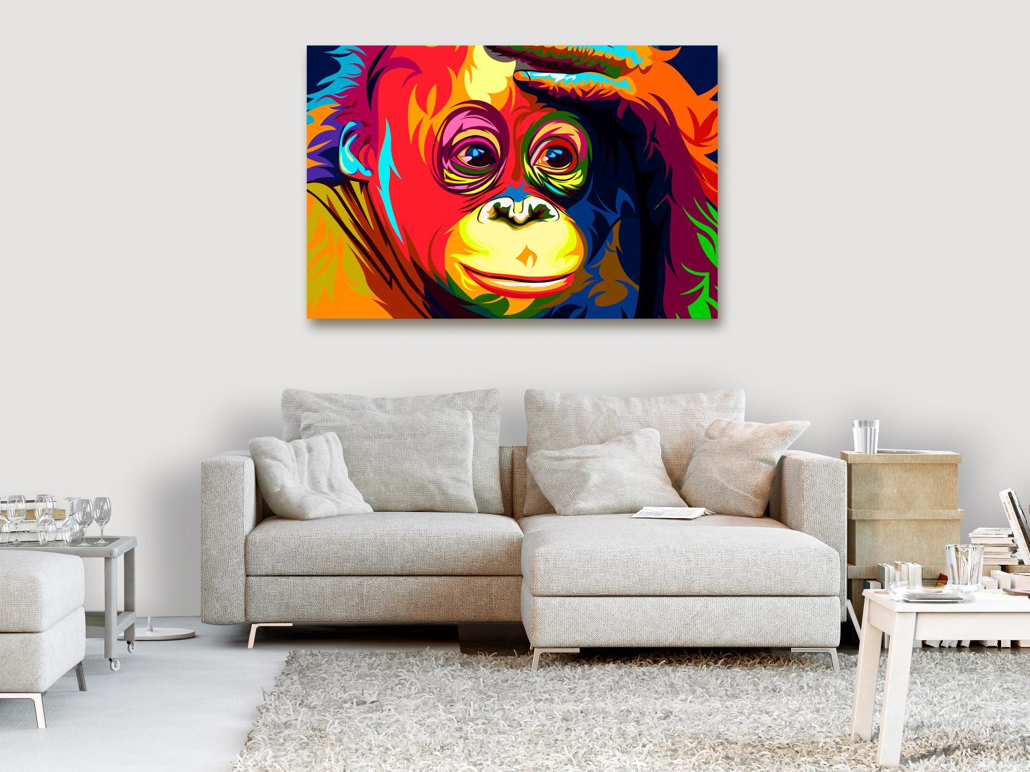 Cuadro moderno Colourful Orangutan (1 Part) Wide