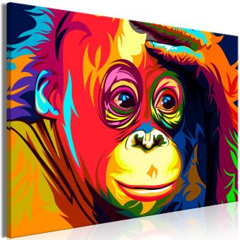Cuadro moderno Colourful Orangutan (1 Part) Wide