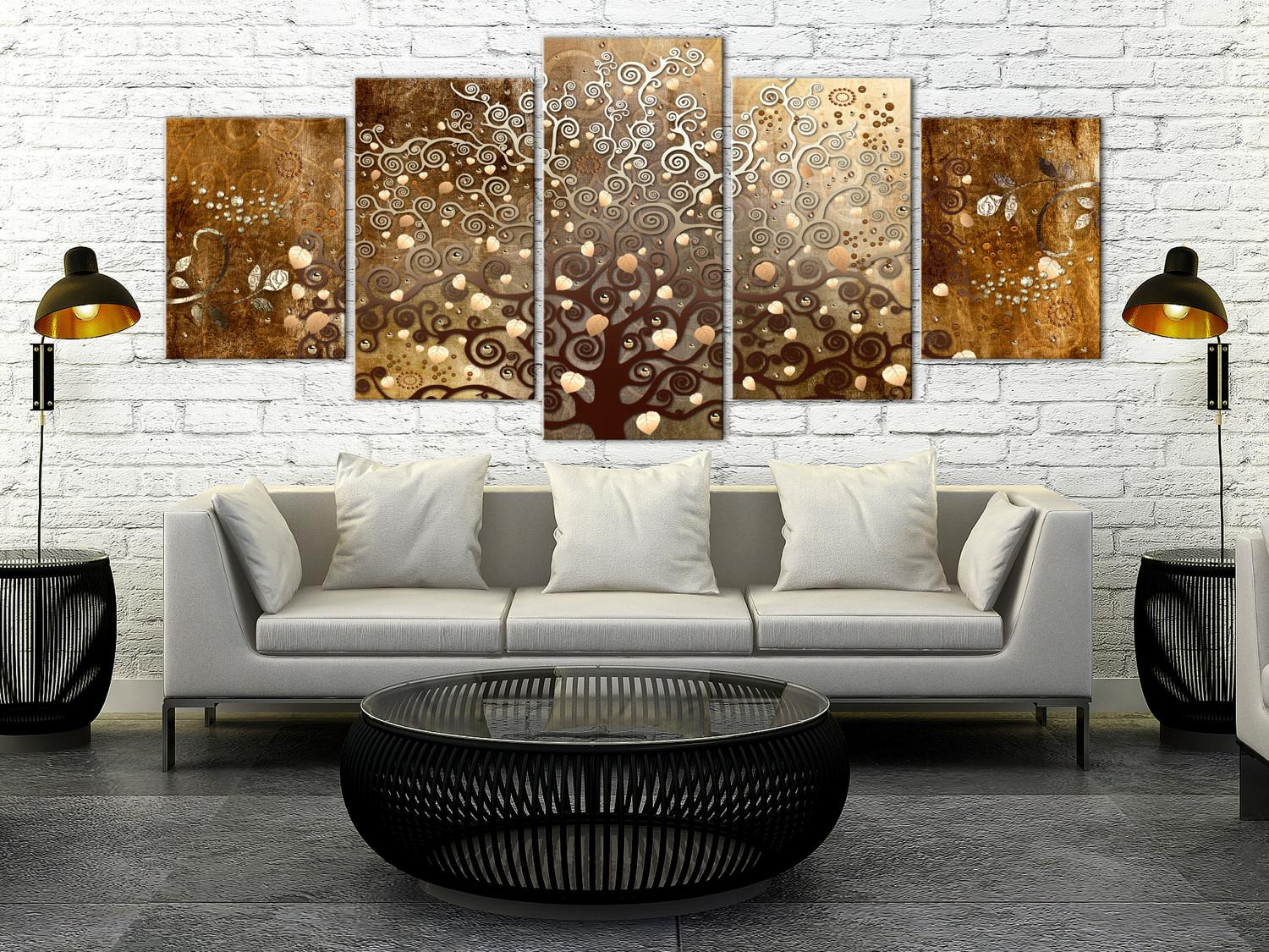Cuadro moderno Falling Leaves (5 Parts) Wide