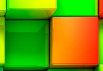 Cuadro moderno Colourful Cubes (5 Parts) Narrow