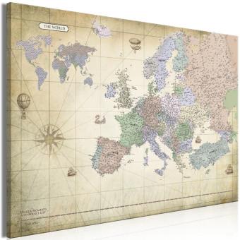 Cuadro decorativo Map of Europe (1 Part) Wide