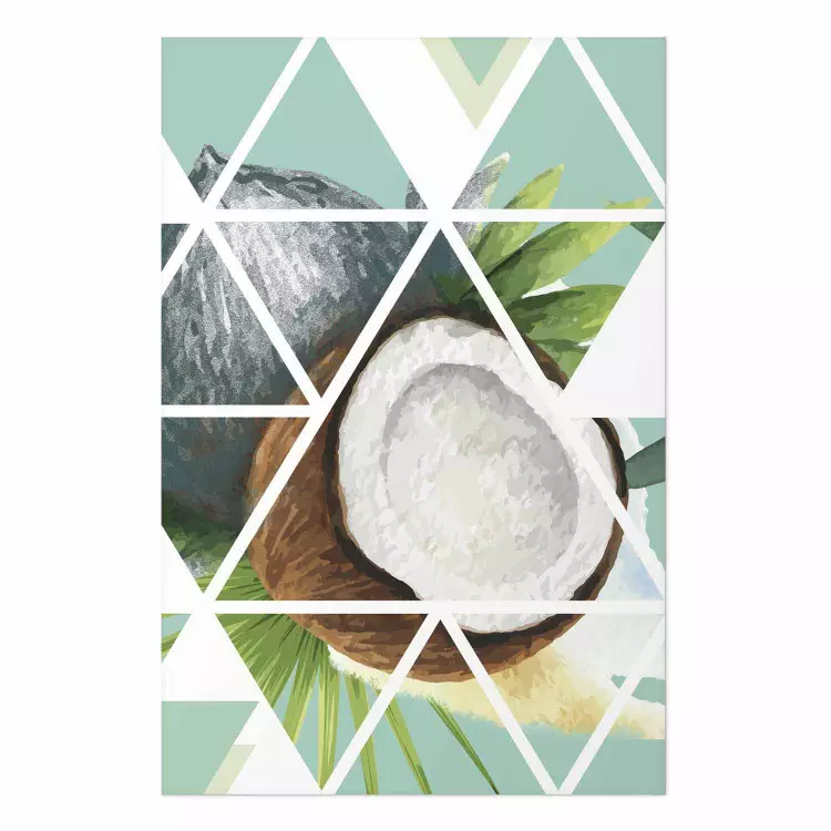 Set de poster Coco - composición geométrica abstracta con fruta tropical