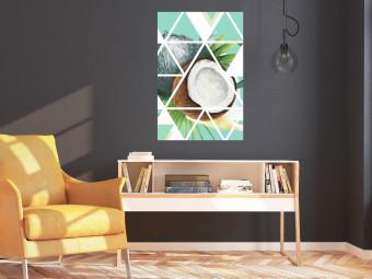 Póster Coco - composición geométrica abstracta con fruta tropical