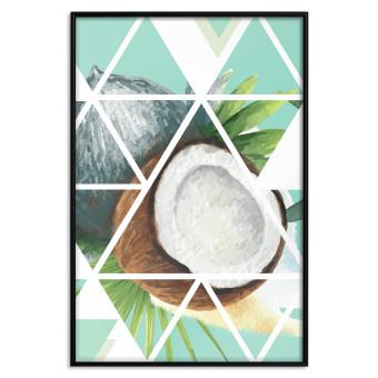 Set de poster Coco - composición geométrica abstracta con fruta tropical