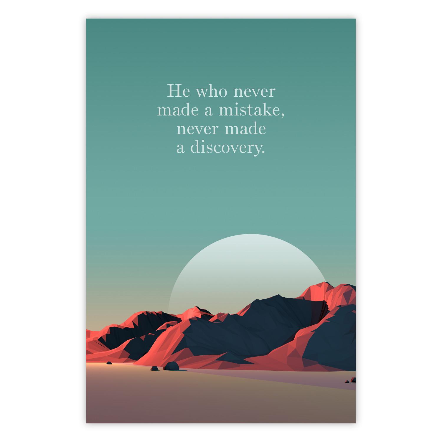 Cartel He Who Never Made a Mistake, Never Made a Discovery [Poster]