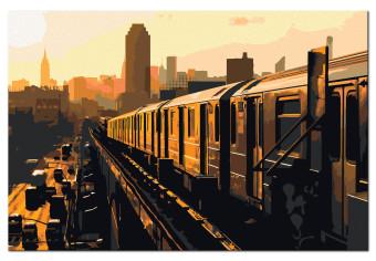 Cuadro para pintar con números New York Subway