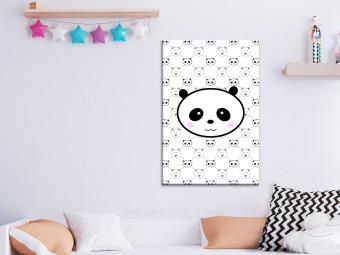 Cuadro Panda alegre - gráficos infantiles con pandas y cabezas de osos