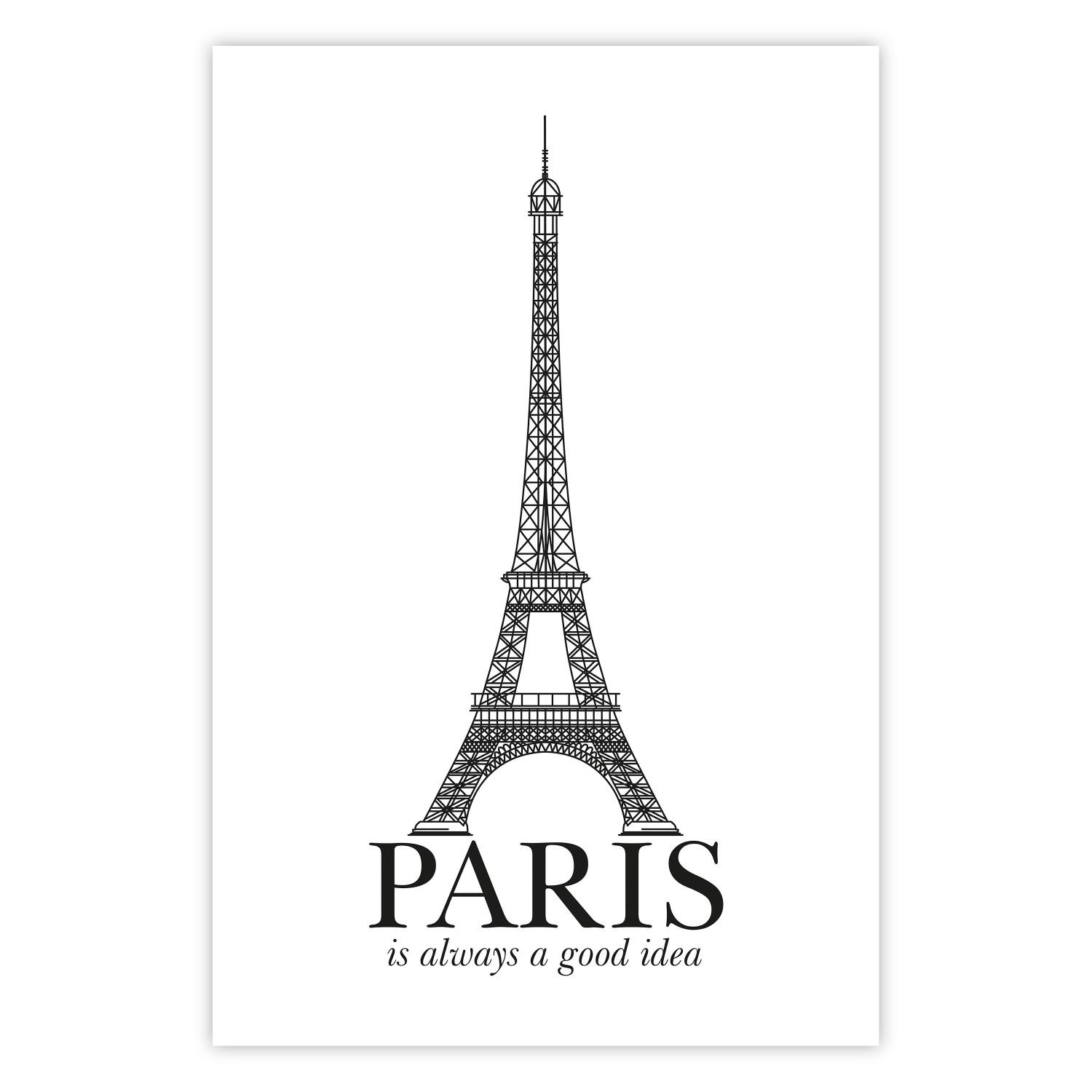 Cartel París siempre es una buena idea - con la Torre Eiffel