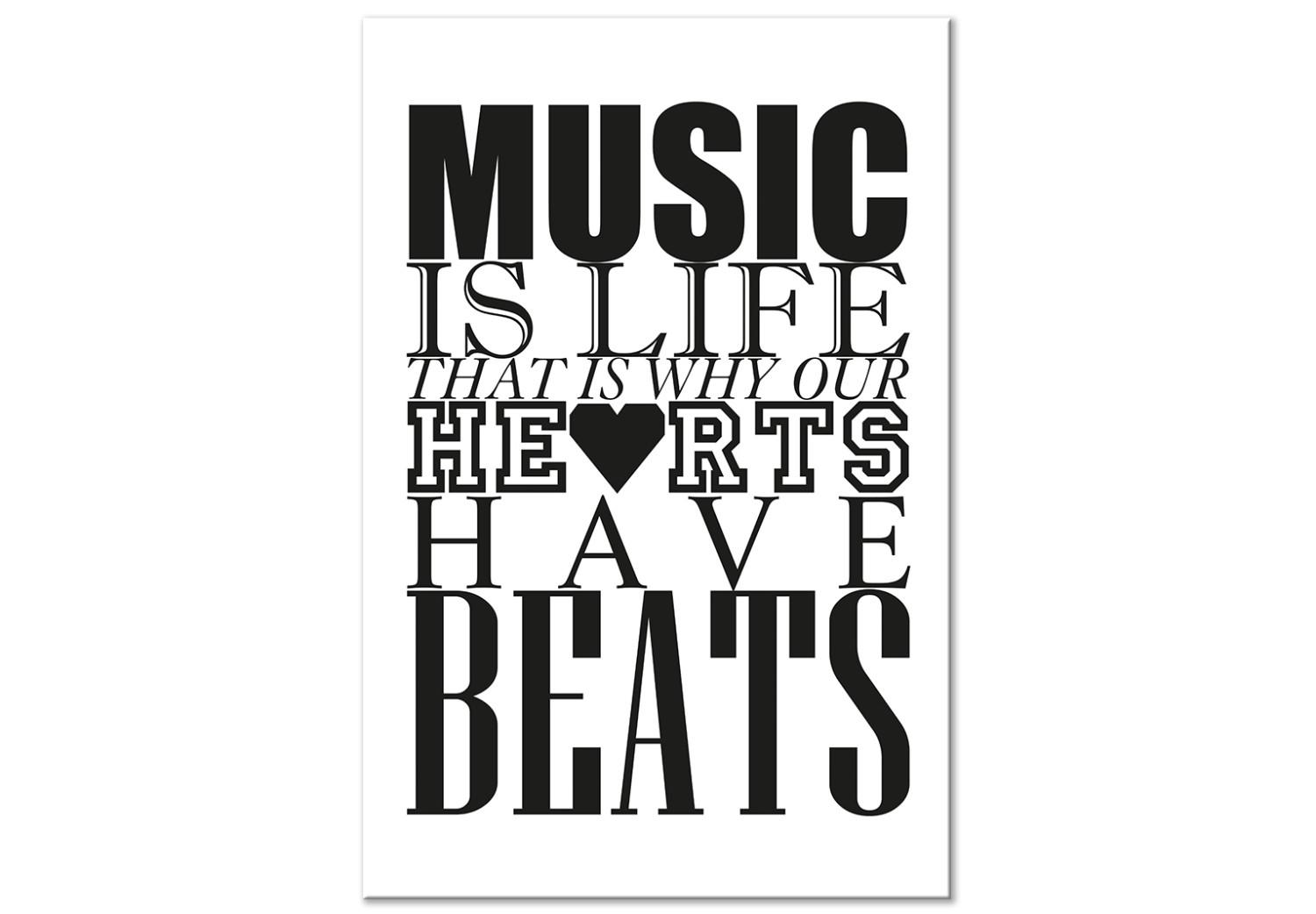 Cuadro Music Is lLfe That Is Why Our Hearts Have Beats