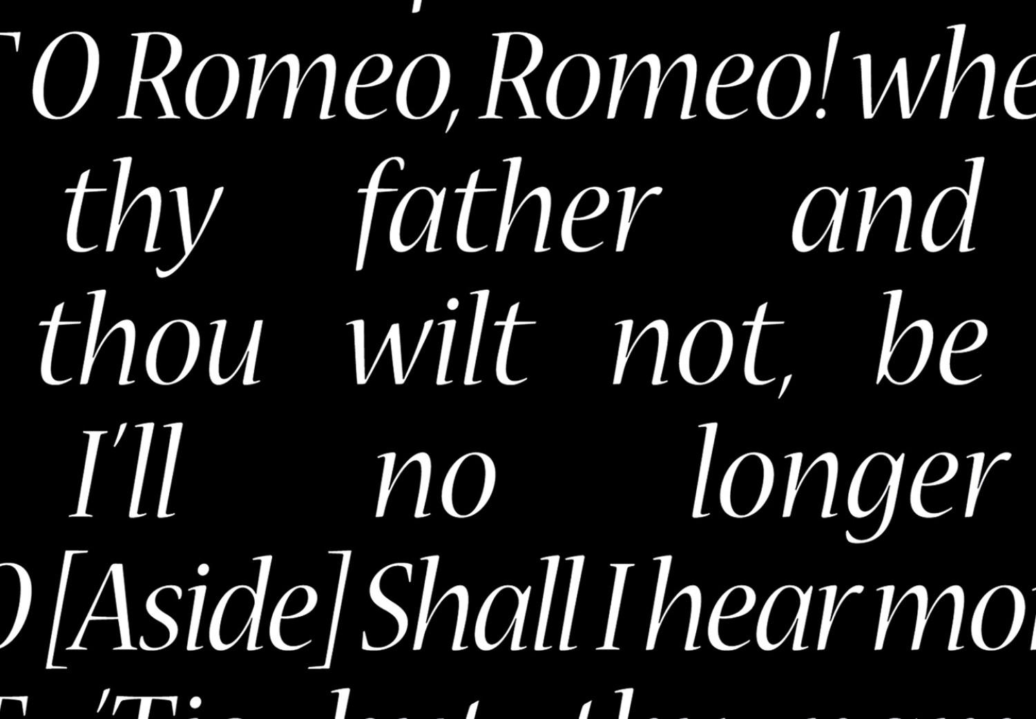 Poster Romeo y Julieta - composición romántica de Shakespeare