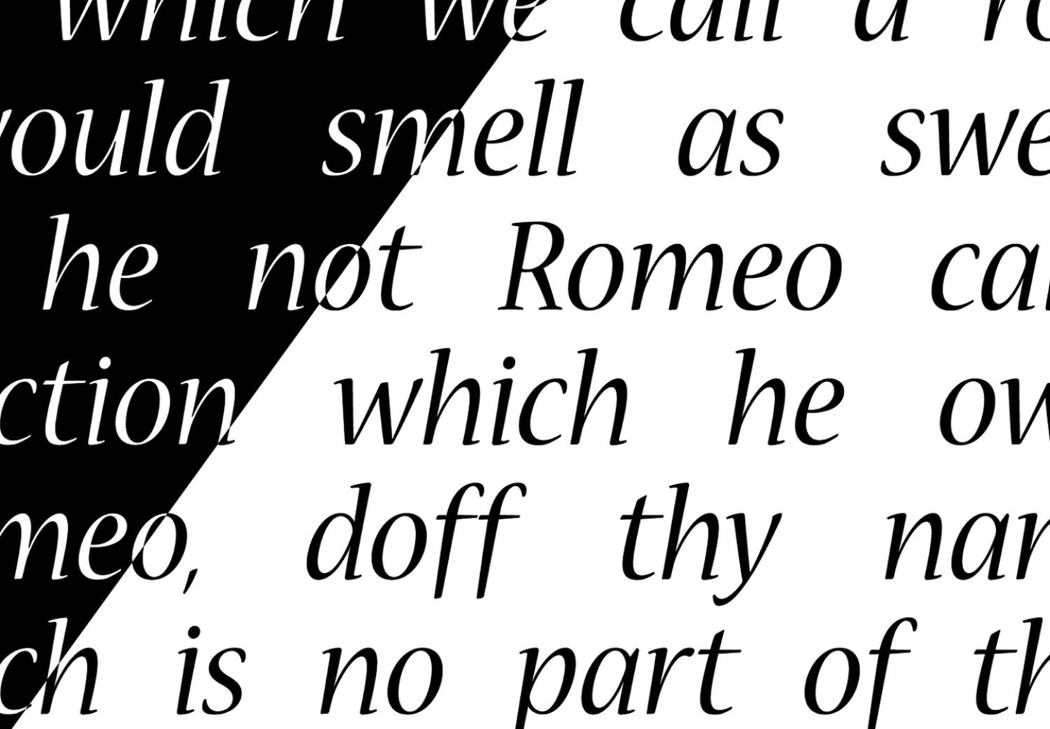 Poster Romeo y Julieta - composición romántica de Shakespeare