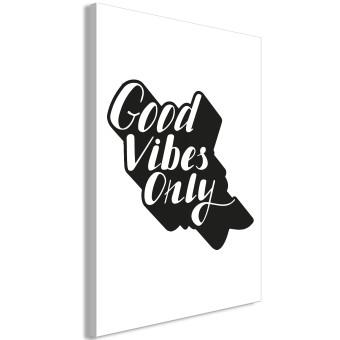 Cuadro moderno Good vibes only - gráfico minimalista con el lema Good vibes only
