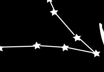 Cuadro decorativo Piscis - un gráfico minimalista que representa el signo del zodíaco