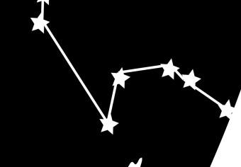 Cuadro decorativo Signo del zodiaco Acuario (1 pieza) - motivo gráfico blanco y negro