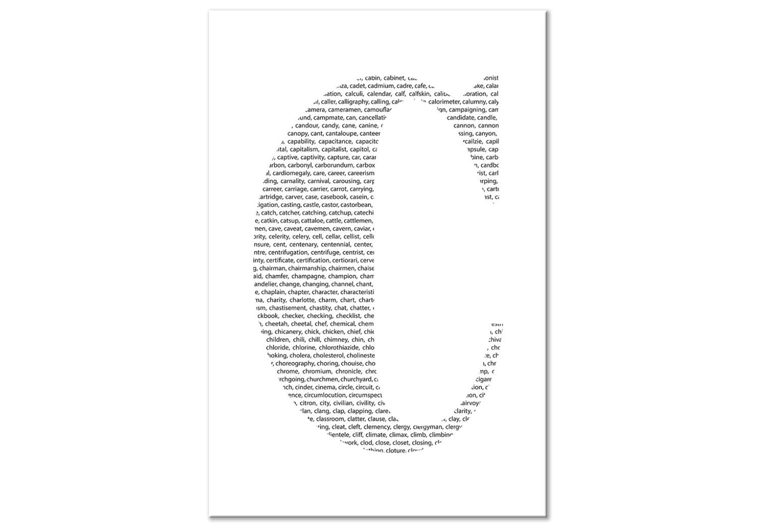 Cuadro decorativo C como ... - Letra C formada por palabras que empiezan por esta letra