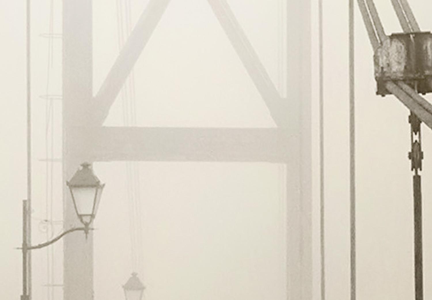 Poster Puente en la niebla: arquitectura urbana