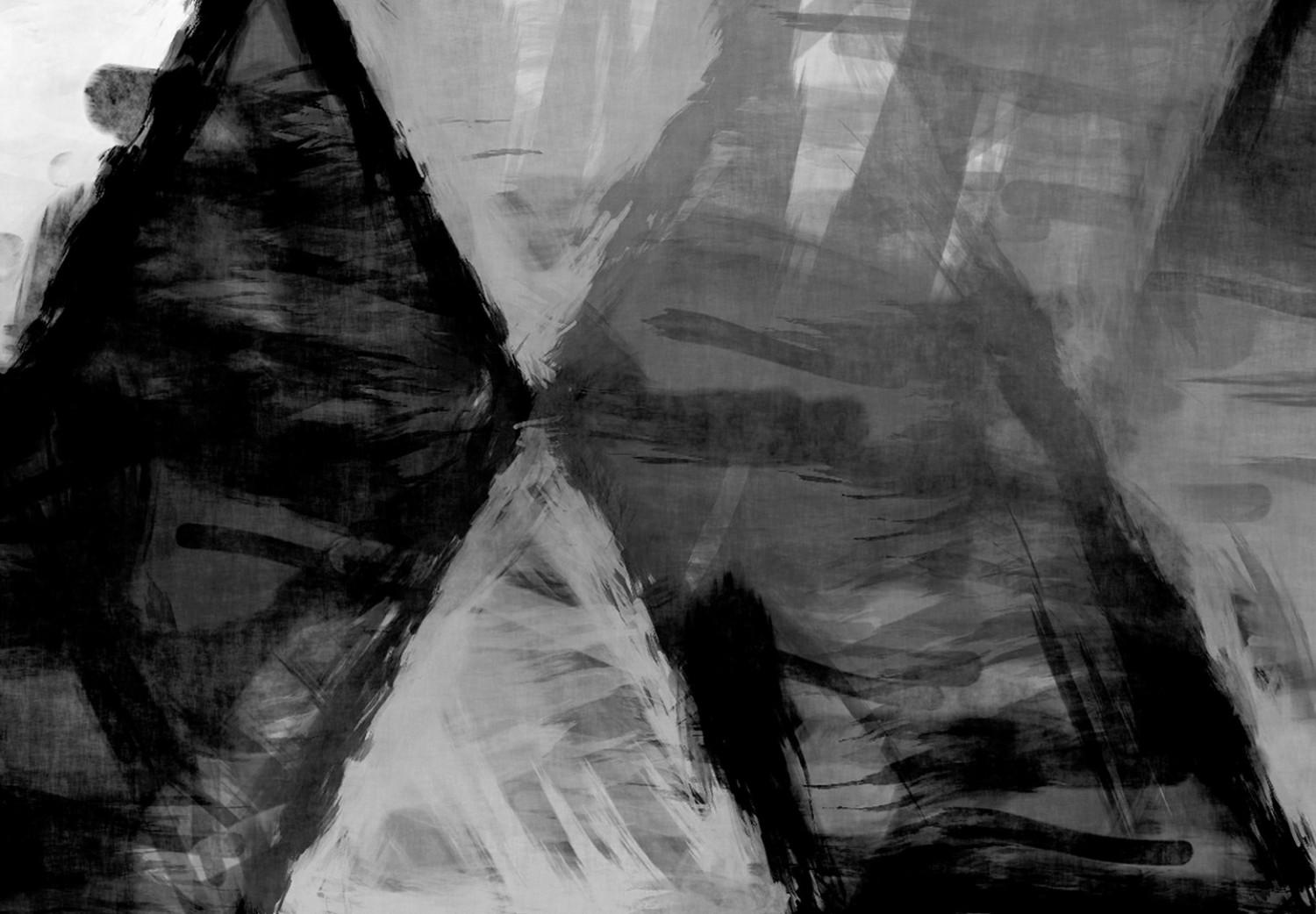 Set de poster Rombos en blanco y negro: formas geométricas