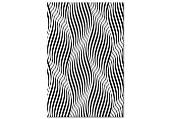 Cuadro decorativo Ondas psicodélicas (1 parte) - abstracción en blanco y negro