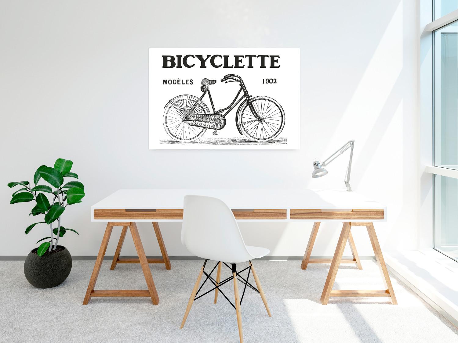 Poster Bicicleta antigua: fecha e inscripciones en inglés