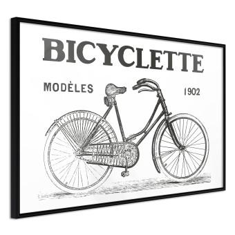Bicicleta antigua: fecha e inscripciones en inglés