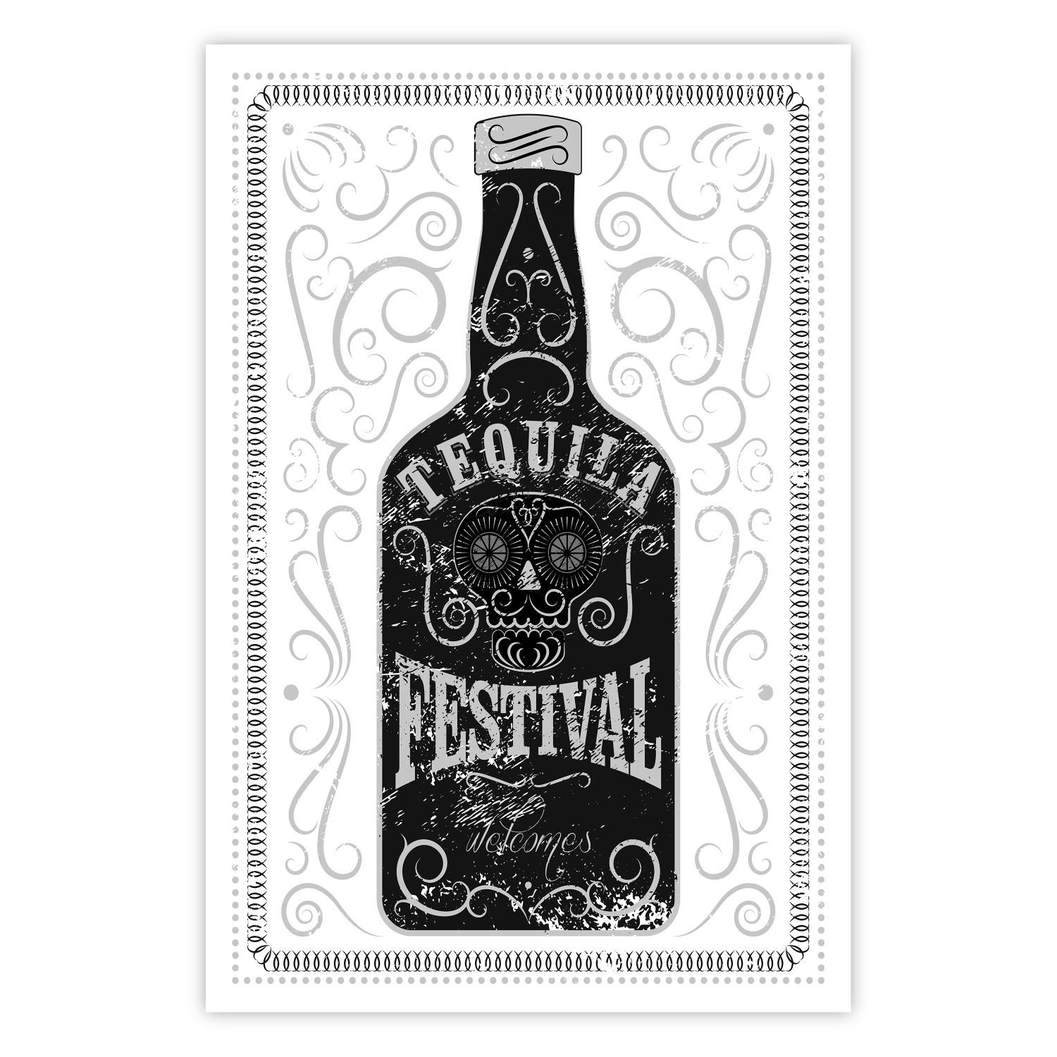 Cartel Festival del Tequila: botella de alcohol