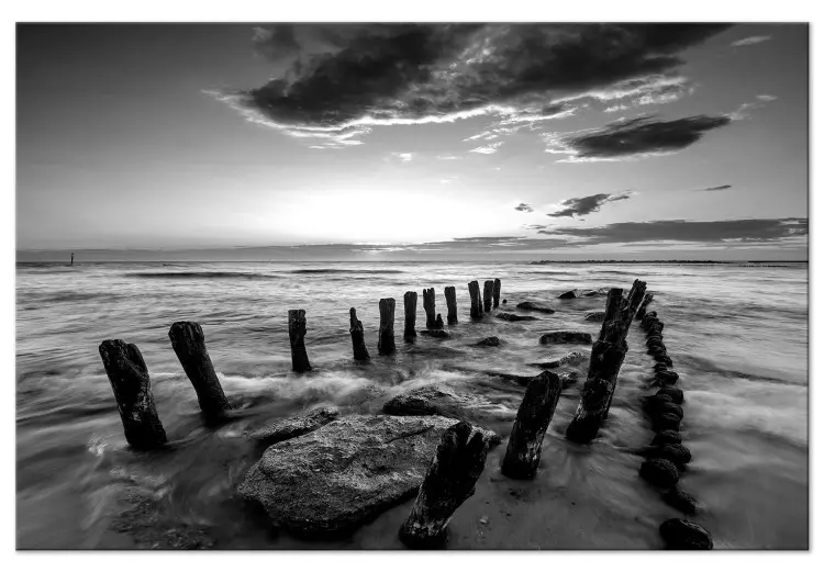 Ruido de las olas (1 parte) - puesta de sol sobre el mar de piedra