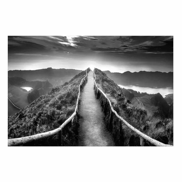 Póster Azores: cielo y camino entre montañas