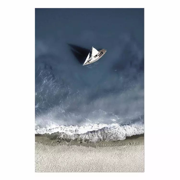 Set de poster Yate en el mar: barco solitario en costa