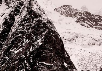 Cuadro moderno Montaña inaccesible - fotografía de pico nevado sumergido en el agua
