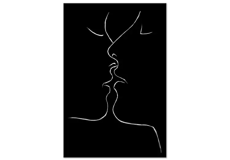 En línea de amor (1 parte) - beso de pareja en blanco y negro